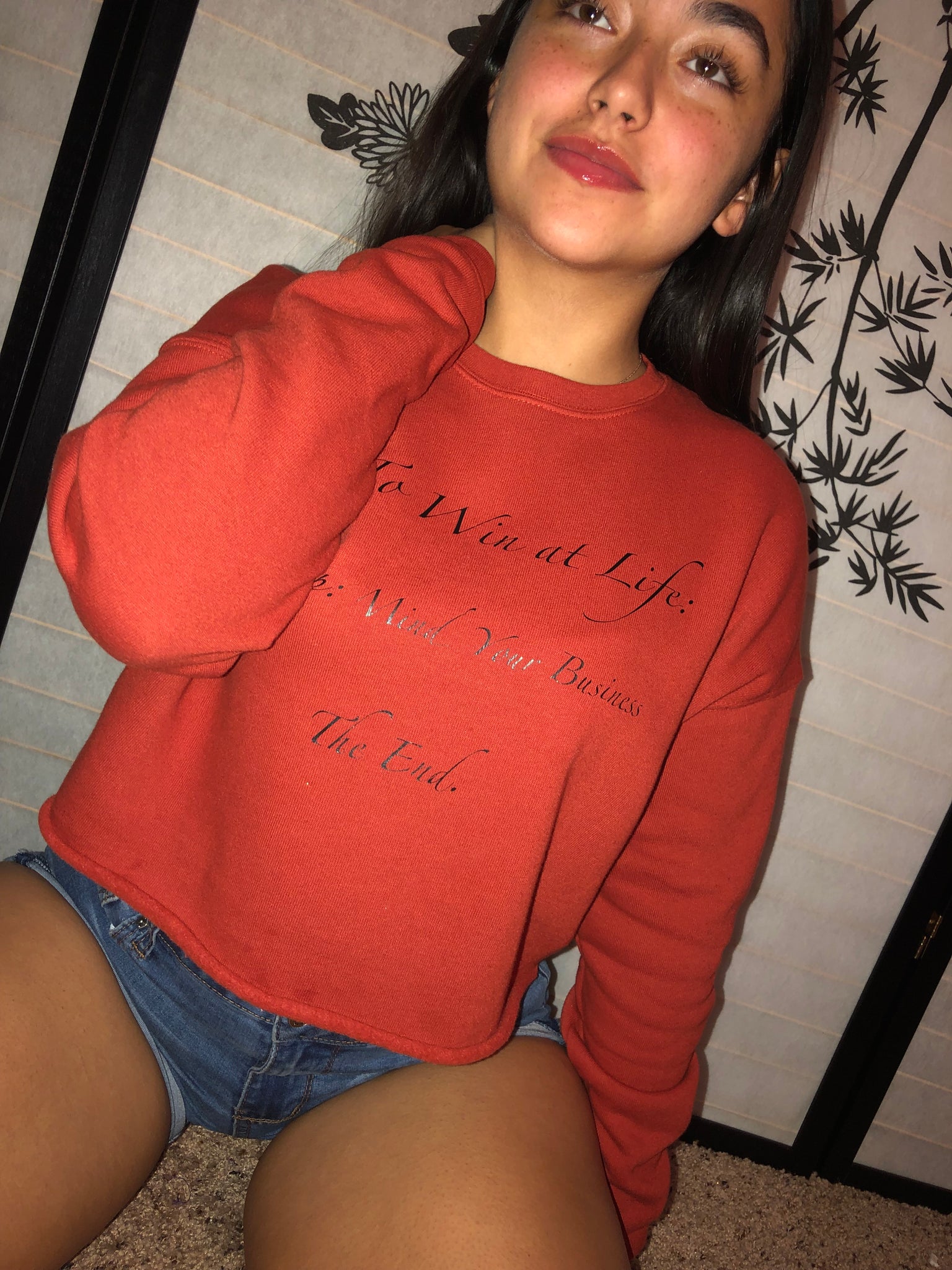"How To Win at Life" Cropped Sweater