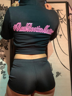 "Real Booties Matter" Cropped Hoodie