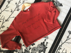 "How To Win at Life" Cropped Sweater